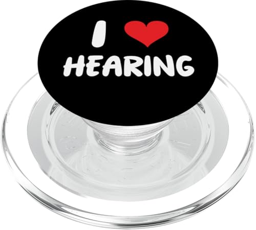 I Love Hearing – Herz – Hören Sie Ohrgeräusche, Audiologe Audio PopSockets PopGrip für MagSafe von Funny Job Hobby Boss Co-Worker for Men Women by RJ