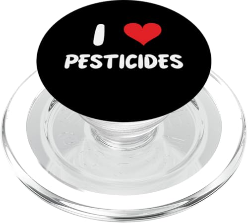 I Love Pesticides – Herz – Schädlingsbekämpfung Bauernfrüchte PopSockets PopGrip für MagSafe von Funny Job Hobby Boss Co-Worker for Men Women by RJ