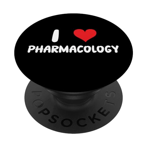 I Love Pharmakology - Heart - Medicine Apotheker Apotheker PopSockets Klebender PopGrip von Funny Job Hobby Boss Co-Worker for Men Women by RJ