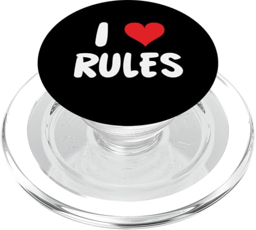 I Love Rules - Police Cops Teachers Compliance Government PopSockets PopGrip für MagSafe von Funny Job Hobby Boss Co-Worker for Men Women by RJ