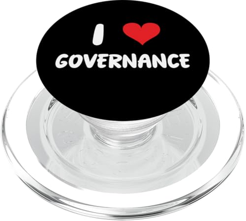 Ich liebe Regierungsführung - Heart Government Policy Manager Project PopSockets PopGrip für MagSafe von Funny Job Hobby Boss Co-Worker for Men Women by RJ