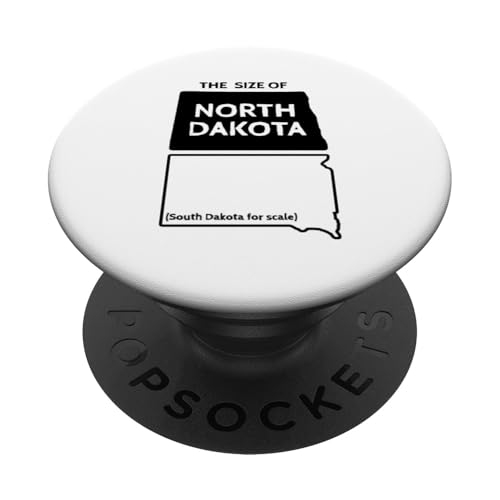 Die Größe von North Dakota South Dakota für Maßstab. PopSockets Klebender PopGrip von Funny Jokes And Cute Pun Designs