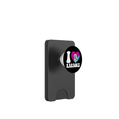 Karaoke Sänger Herz I Love Karaoke PopSockets PopWallet für MagSafe von Funny Karaoke Singer HD0