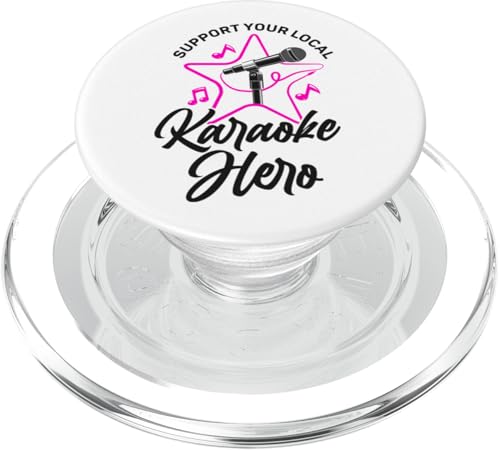 Karaoke-Sänger Unterstützen Sie Ihren lokalen Karaoke-Helden PopSockets PopGrip für MagSafe von Funny Karaoke Singer HD0