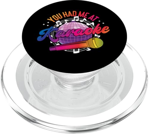 Karaoke Sänger 80er Retro Discokugel You Had Me At Karaoke PopSockets PopGrip für MagSafe von Funny Karaoke Singer HS0