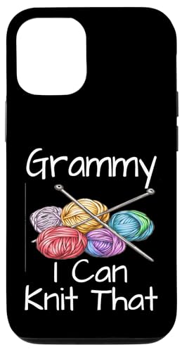 Hülle für iPhone 12/12 Pro Funny Grammy I Can Knit That Strickgarn Künstler Humor von Funny Knitting Gifts