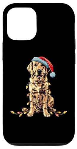 Hülle für iPhone 13 Labrador Retriever Weihnachtsbeleuchtung Weihnachtsmann Hund von Funny Labrador Retriever Santa Xmas Pajama Design