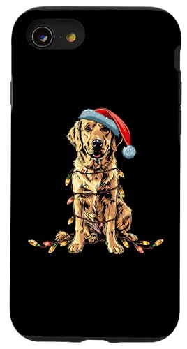 Hülle für iPhone SE (2020) / 7 / 8 Labrador Retriever Weihnachtsbeleuchtung Weihnachtsmann Hund von Funny Labrador Retriever Santa Xmas Pajama Design