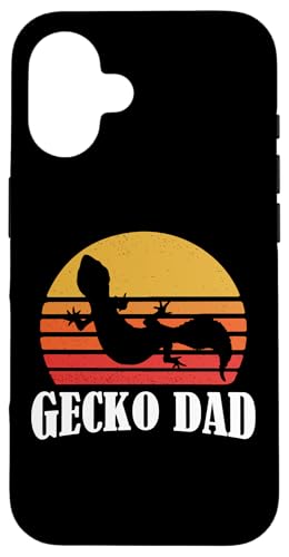 Hülle für iPhone 16 Reptile Happy Retro Vintage Sunset Dad Leopard Gecko Lover von Funny Lizard Gifts Graphic Tee Shirts & Hoodies