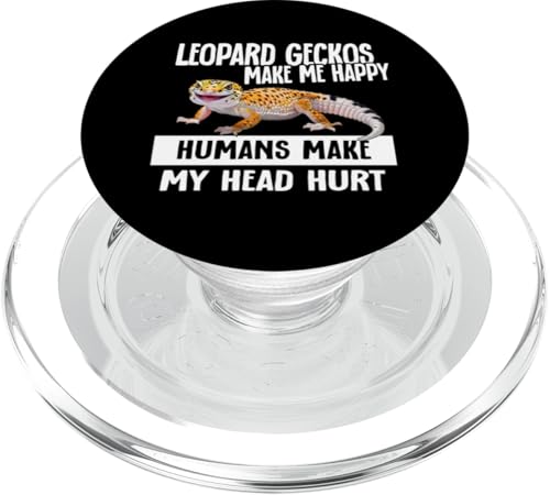 Reptile Happy Leopard Gecko Lover PopSockets PopGrip für MagSafe von Funny Lizard Gifts Graphic Tee Shirts & Hoodies