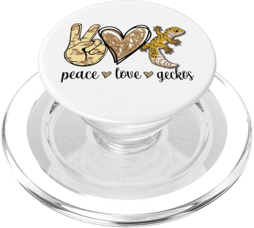 Reptile Peace Love Leopard Gecko Lover PopSockets PopGrip für MagSafe von Funny Lizard Gifts Graphic Tee Shirts & Hoodies