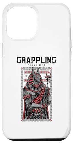 Hülle für iPhone 12 Pro Max Grappling Anubis, Ägyptischer Gott des Todes, Jiu-Jitsu, MMA von Funny MMA