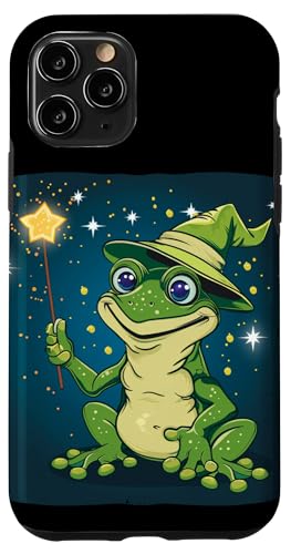 Hülle für iPhone 11 Pro Zaubererhut mit lustigem Frosch und Zauberstab Kostüm von Funny Magic Frog Outfit