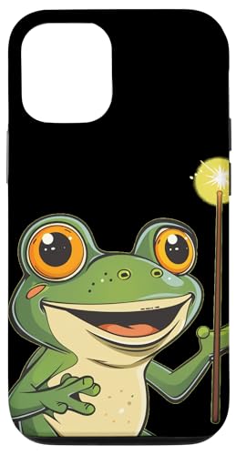 Hülle für iPhone 13 Lustiges Krötengesicht mit Zauberstab in der Hand für Fröschliebhaber von Funny Magic Frog Outfit