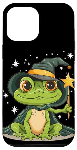 Hülle für iPhone 15 Plus Glücklicher magischer Frosch mit coolem Zauberstab und Zaubererhut Kostüm von Funny Magic Frog Outfit