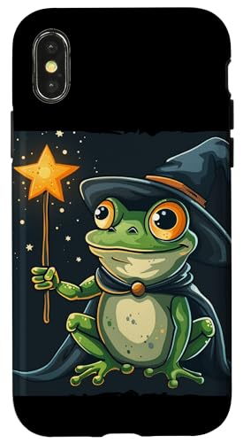 Hülle für iPhone X/XS Cooles Froschkostüm für Kröten- und Zauberstab-Liebhaber von Funny Magic Frog Outfit