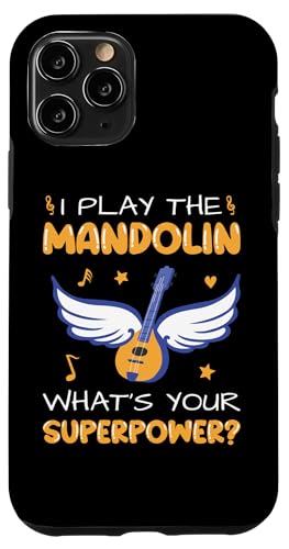 Hülle für iPhone 11 Pro Mandoline Superpower Mandolinenspieler Musiker von Funny Mandolin Musician Gifts