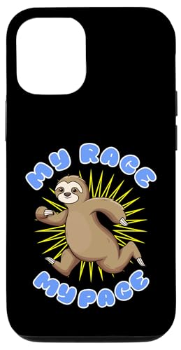 Hülle für iPhone 15 Pro 5K Race Gear Faultier Marathon Runner Lustiges Racing Zitat von Funny Marathon Humor Runner Running Gifts