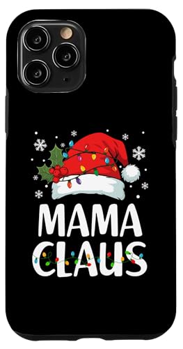 Hülle für iPhone 11 Pro Mama Claus Weihnachtsbeleuchtung Lustige Familie Passende Weihnachten von Funny Matching Christmas Designs