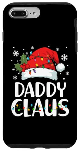 Hülle für iPhone 7 Plus/8 Plus Weihnachtsbeleuchtung mit Aufschrift "Daddy Claus" von Funny Matching Christmas Designs