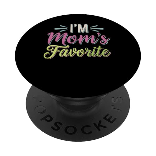 Ich bin Mamas liebster lustiger Sohn, Rivalität, Familienhumor PopSockets Klebender PopGrip von Funny Mom's Clothing