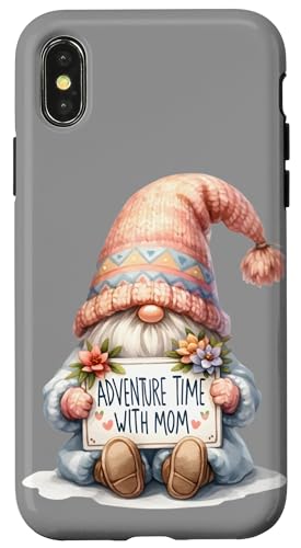 Hülle für iPhone X/XS Funny Vacation Gnome For Mothers Day And Adventure With Mom von Funny Mothers Day Gifts Funny Gnome For Garden Mom