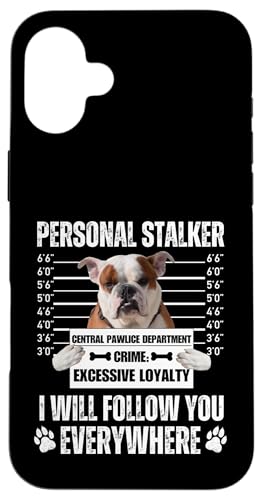 Funny Personal Stalker Dog Design - Bulldog Hülle für iPhone 16 Plus von Funny Mugshot Dog Jail Designs