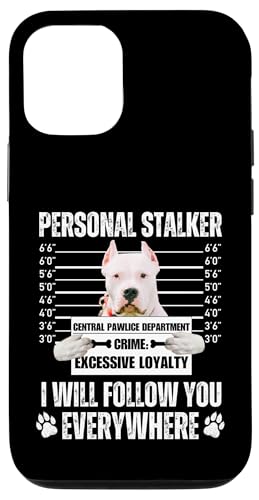 Funny Personal Stalker Dog Design - Dogo Argentino Hülle für iPhone 12/12 Pro von Funny Mugshot Dog Jail Designs