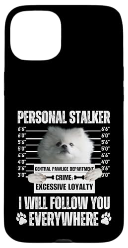 Funny Personal Stalker Dog Design - Pomeranian Hülle für iPhone 15 Plus von Funny Mugshot Dog Jail Designs