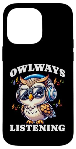 Lustige Musik Eule Kopfhörer Grafik für Männer Frauen Kinder Hülle für iPhone 14 Pro Max von Funny Music Owl Graphic for Men Women Kids