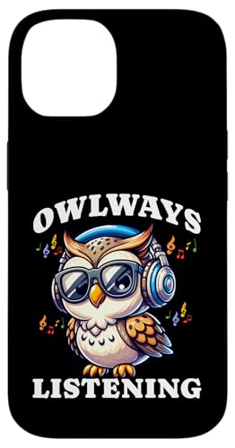 Lustige Musik Eule Kopfhörer Grafik für Männer Frauen Kinder Hülle für iPhone 14 von Funny Music Owl Graphic for Men Women Kids