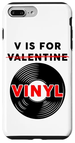 Hülle für iPhone 7 Plus/8 Plus V is for Vinyl – Funny Vintage Music Valentine's Day Quote von Funny Music Quotes & Graphics