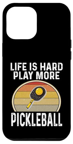 Hülle für iPhone 12 Pro Max Funny Life Is Hard Play More Pickleball Legend Retro Paddel von Funny Pickleball Gifts