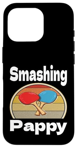 Hülle für iPhone 16 Pro Lustiges Smashing Pappy Ping Pong Game Winner, Retro-Humor von Funny Ping Pong Gifts