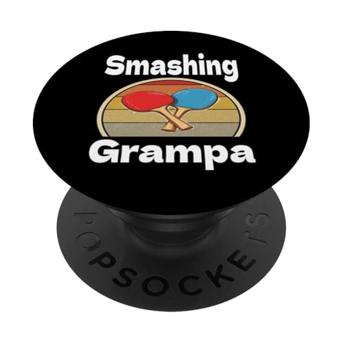 Lustiges Smashing Grampa Ping Pong Lover Game Winner Retro PopSockets Klebender PopGrip von Funny Ping Pong Gifts