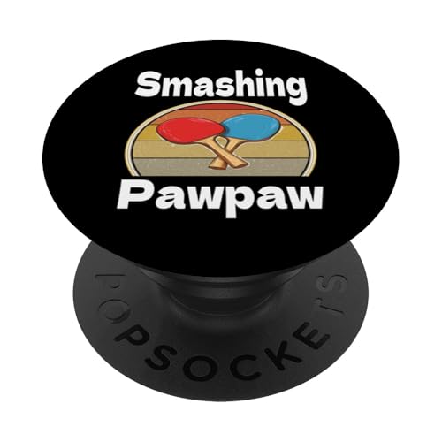 Lustiges Smashing Pawpaw Pingpong-Spiel Winner im Retro-Look PopSockets Klebender PopGrip von Funny Ping Pong Gifts