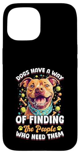 Pitbull Terrier Hundebesitzer Hülle für iPhone 15 von Funny Pitbull Terrier Dog Graphics Co.