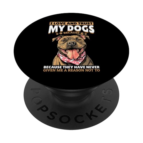 Pitbull Terrier Hundebesitzer PopSockets Klebender PopGrip von Funny Pitbull Terrier Dog Graphics Co.