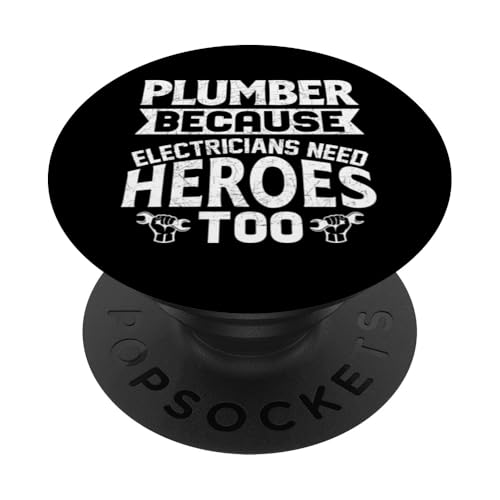 Lustige Klempnerei, Kunst, Männer, Frauen, Meister, Klempnerei, Liebhaber PopSockets Klebender PopGrip von Funny Plumber Gifts Plumbing Accessories & Stuff