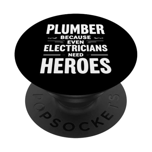 Lustige Klempnerei, Kunst, Männer, Frauen, Meister, Klempnerei, Liebhaber PopSockets Klebender PopGrip von Funny Plumber Gifts Plumbing Accessories & Stuff