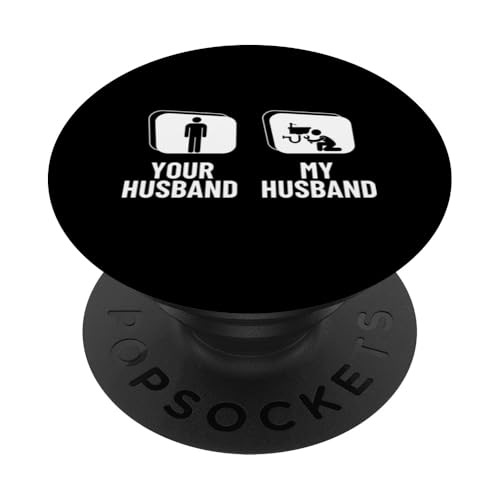 Lustiger Klempner mit Aufschrift "Your Husband My Husband Wife" PopSockets Klebender PopGrip von Funny Plumbing Tee And Plumbers Gifts