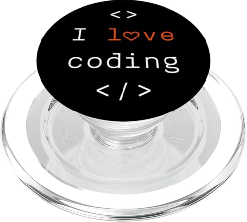 Funny I Love Coding Computer Programmiergerät PopSockets PopGrip für MagSafe von Funny Programmer Ajeli