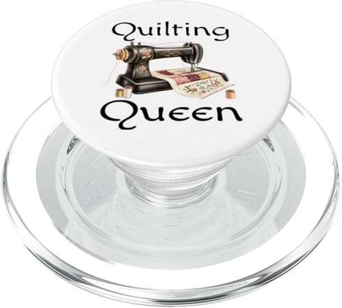 Lustige Quilter Queen Vintage Nähmaschine Patchwork Quilt PopSockets PopGrip für MagSafe von Funny Quilter Gifts