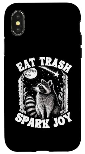 Hülle für iPhone X/XS Eat Trash Spark Joy Lustiger Waschbär von Funny Raccoon Stuff