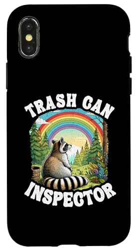 Hülle für iPhone X/XS Mülleimer Inspector Racoon Raccoon von Funny Raccoon Stuff