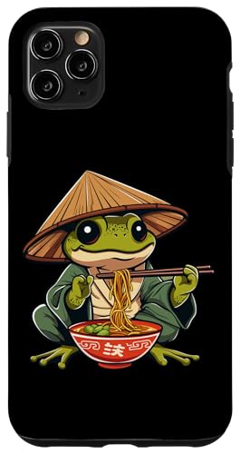 Hülle für iPhone 11 Pro Max Otaku Frosch isst Ramen Japanische Nudeln Kawaii von Funny Ramen Eating Japanese Noodles