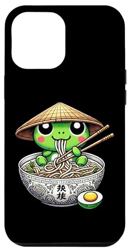 Hülle für iPhone 15 Pro Max Otaku Frosch isst Ramen Japanische Nudeln Kawaii von Funny Ramen Eating Japanese Noodles