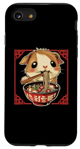 Hülle für iPhone SE (2020) / 7 / 8 Otaku Hamster essen Ramen Japanische Nudeln Neko Kawaii von Funny Ramen Eating Japanese Noodles