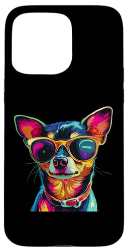 Hülle für iPhone 15 Pro Max Rat Terrier Lover Pop Art Sonnenbrille Funny Rat Terrier von Funny Rat Terrier Lovers Designs