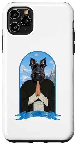 Hülle für iPhone 11 Pro Max Lustiger Reverend Hund betend von Funny Religious Dog Art